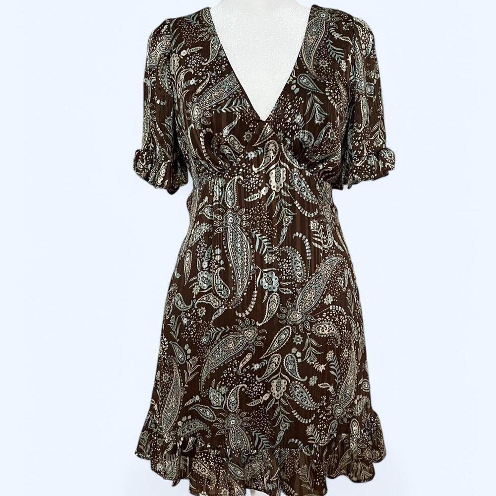 Allison & Kelly Women's Brown and Multi Dress - Picture 1 of 4